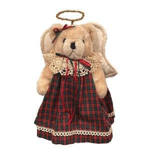 Vtg Kaiser Angel Teddy Bear on a Stand/Jointed/ Christmas Holiday Teddy Bear